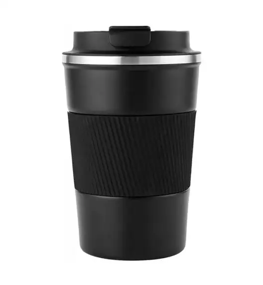 KAIA HOME | Kubek termiczny 380 ml antypoślizgowy / czarny