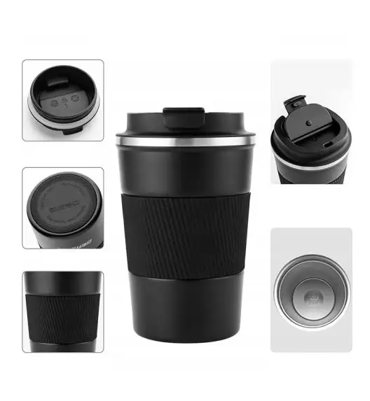 KAIA HOME | Komplet 2x Kubek termiczny 510 ml + 380 ml / czarne