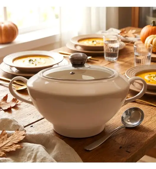 KAIA HOME AURA Waza na zupę 2,6 l ze szklaną pokrywką / ceramika