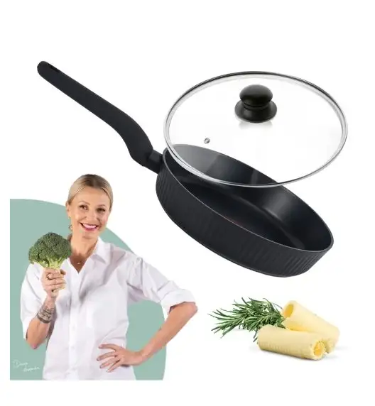 STUTSA | VARMA Patelnia z thermo spot 24 cm + pokrywka uniwersalna