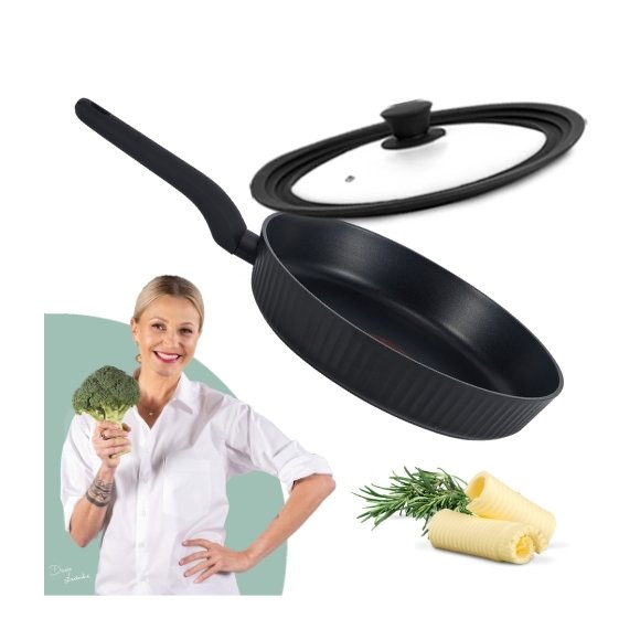 STUTSA | VARMA Patelnia z HeatRing 28 cm + pokrywka silikonowa 3w1