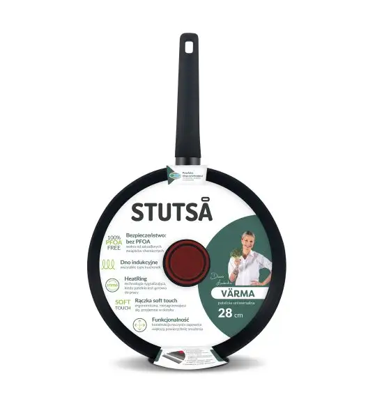 STUTSA | VARMA Patelnia z HeatRing 28 cm + pokrywka uniwersalna