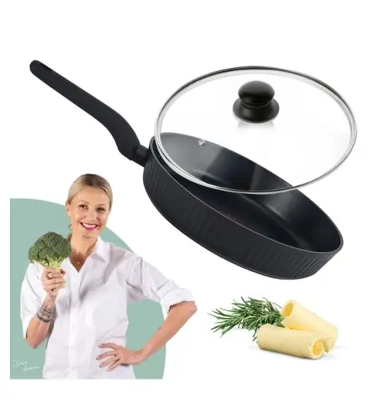 STUTSA | VARMA Patelnia z thermo spot 28 cm + pokrywka uniwersalna