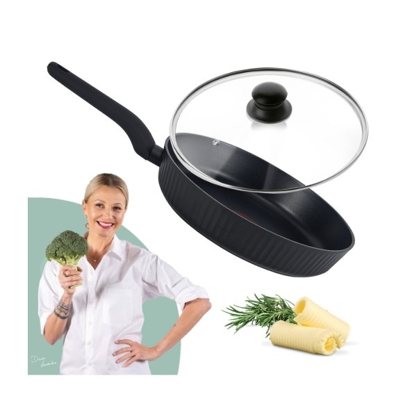 STUTSA | VARMA Patelnia z HeatRing 28 cm + pokrywka uniwersalna