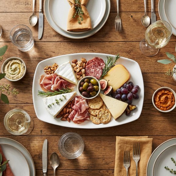 KAIA HOME BASIC Półmis prostokątny 29,5x19,5 cm biały / ceramika