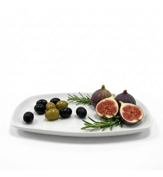 KAIA HOME BASIC Półmis prostokątny 29,5x19,5 cm biały / ceramika