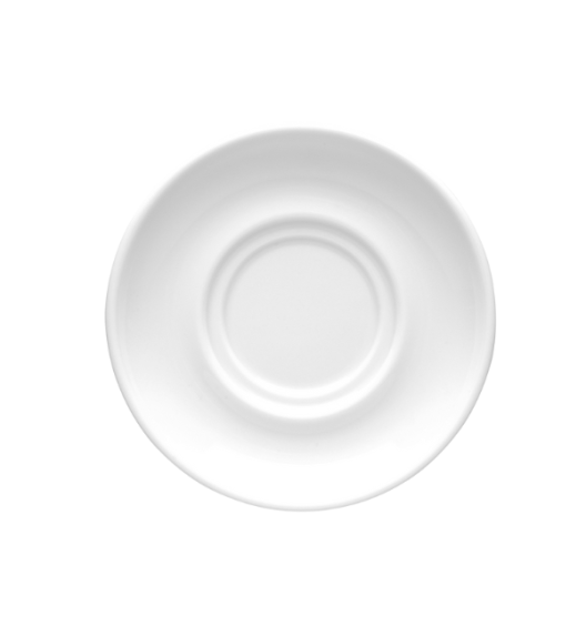 LUBIANA CORONA 0671 Spodek 14,5 cm pod filiżankę/bulionówkę | biała porcelana 