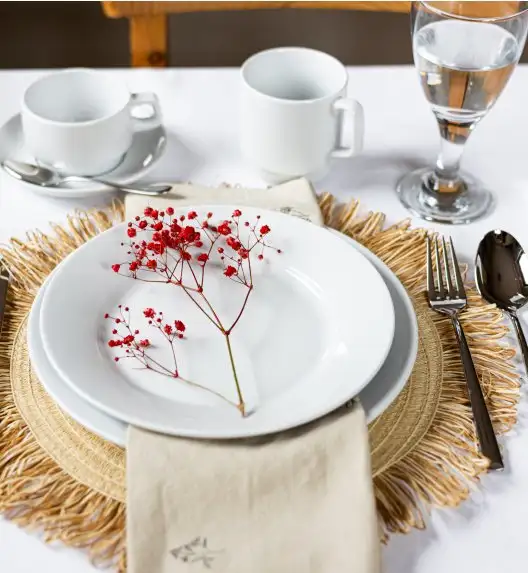 LUBIANA CORONA 0613 Talerz płytki 23,5 cm | biała porcelana 