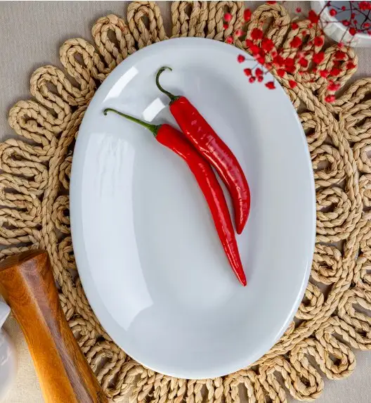 LUBIANA CORONA 3258 Półmis owalny 28 cm | biała porcelana 