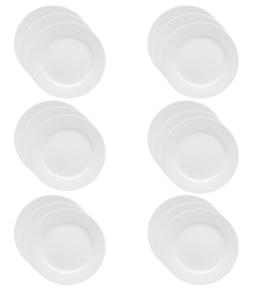 LUBIANA CORONA 0613 Talerz obiadowy 26 cm x 12 sztuk | biała porcelana 