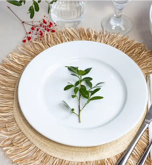 LUBIANA CORONA 0613 Talerz obiadowy 26 cm x 18 sztuk | biała porcelana 