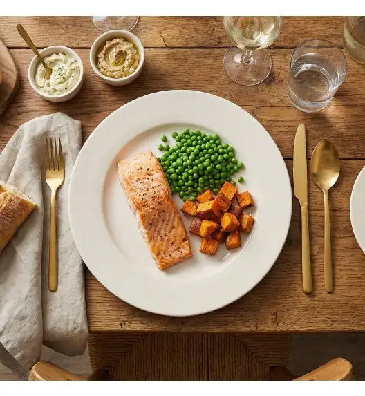 KAIA HOME AURA II Talerz obiadowy 26,5 cm / ceramika ecru