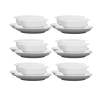 LUBIANA CORONA 0612 Bulionówka 300 ml + spodek 14,5 cm x 12 sztuk | biała porcelana