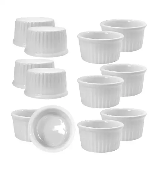 KAIA HOME BASIC CZARKA KOKILKA NACZYNIE RAMEKIN DIPÓWKA DO SOSÓW DIPÓW 50 ML 12 SZTUK