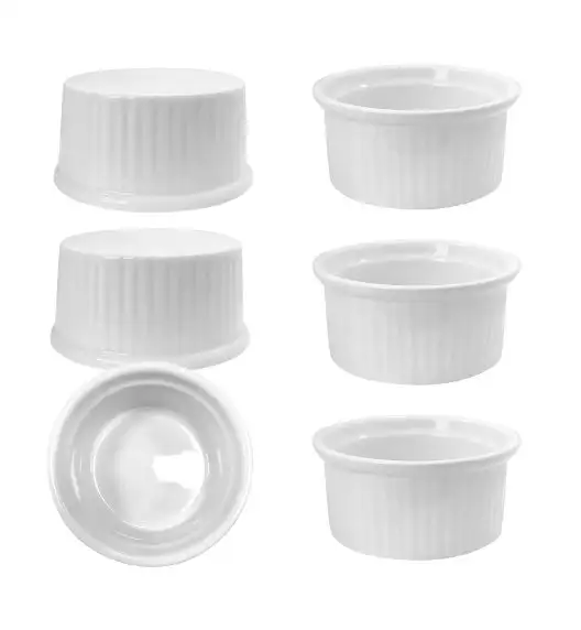 KAIA HOME BASIC Naczynie do serwowania zapiekania czarka ramekin dipówka do sosów 100 ml 6 sztuk / ceramika