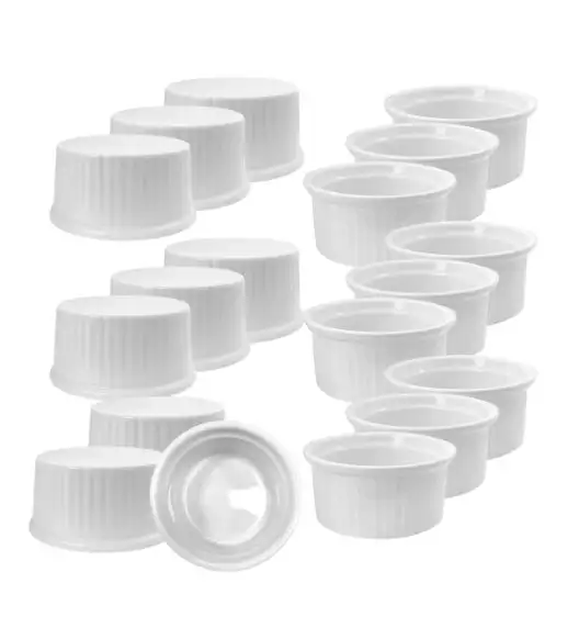 KAIA HOME BASIC Naczynie do serwowania zapiekania czarka ramekin dipówka do sosów 100 ml 18 sztuk / ceramika