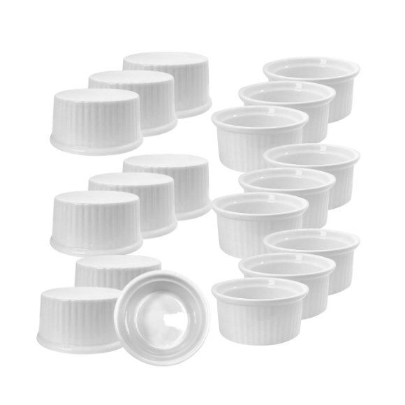 KAIA HOME BASIC Naczynie do serwowania zapiekania czarka ramekin dipówka do sosów 100 ml 18 sztuk / ceramika