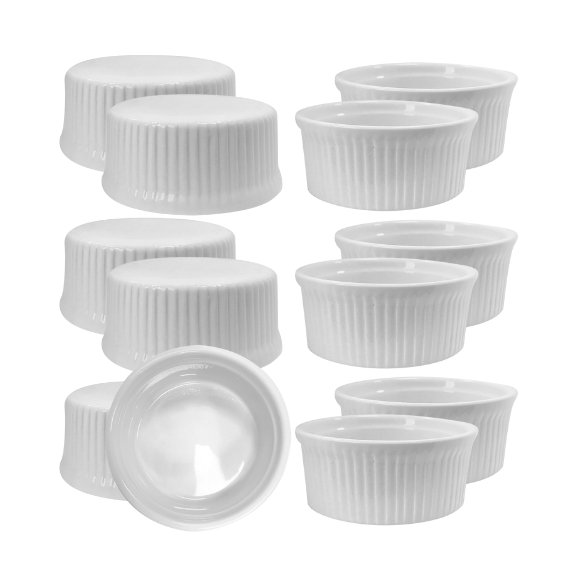 KAIA HOME BASIC Naczynie do zapiekania czarka ramekin 200 ml 12 sztuk / ceramika