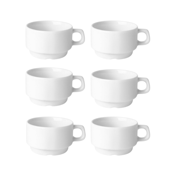 LUBIANA CORONA 0601 Filiżanka niska 200 ml bez spodka x 6 sztuk | porcelana