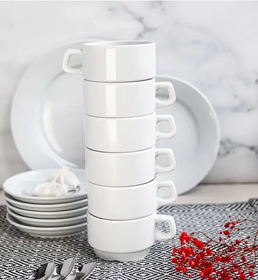 LUBIANA CORONA 0601 Filiżanka niska 200 ml bez spodka x 12 sztuk | porcelana