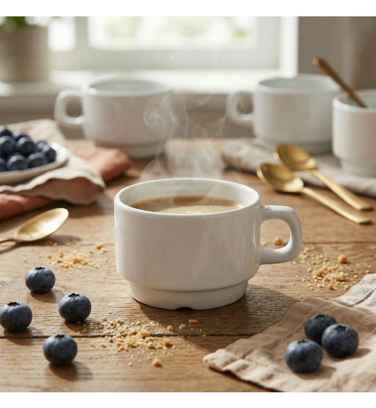 LUBIANA CORONA 0601 Filiżanka niska 200 ml bez spodka x 18 sztuk | porcelana