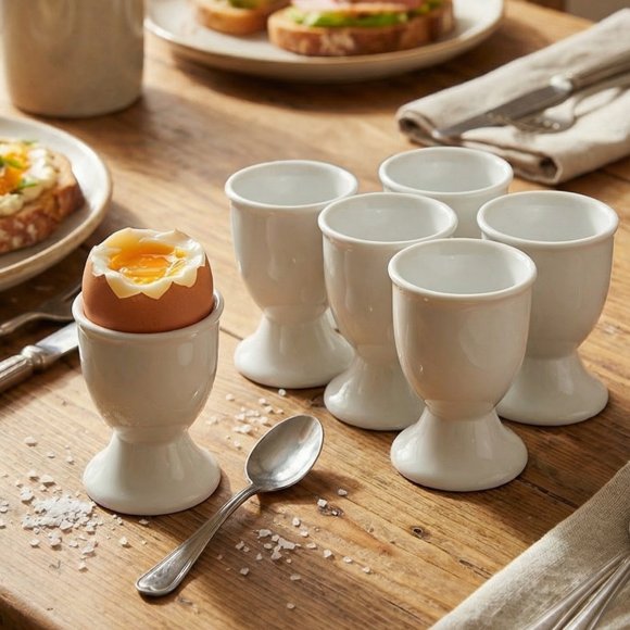 KAIA HOME BASIC Kieliszek na jajko 5x7 cm 6 sztuk / ceramika