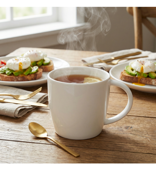 KAIA HOME AURA Kubek duży jumbo 600 ml 12 sztuk / ceramika ecru