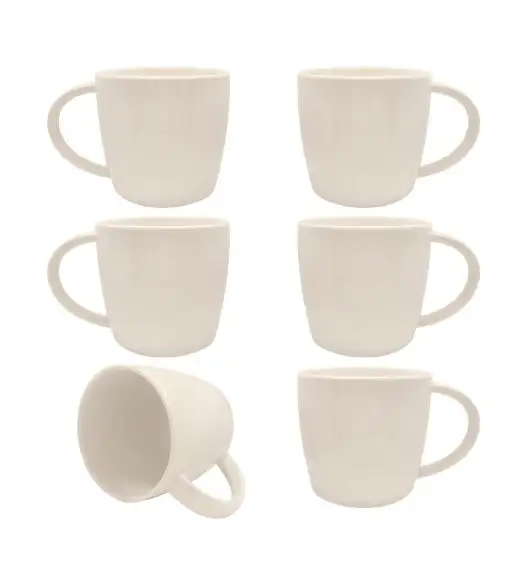 KAIA HOME AURA Kubek duży jumbo 650 ml 6 sztuk / ceramika ecru