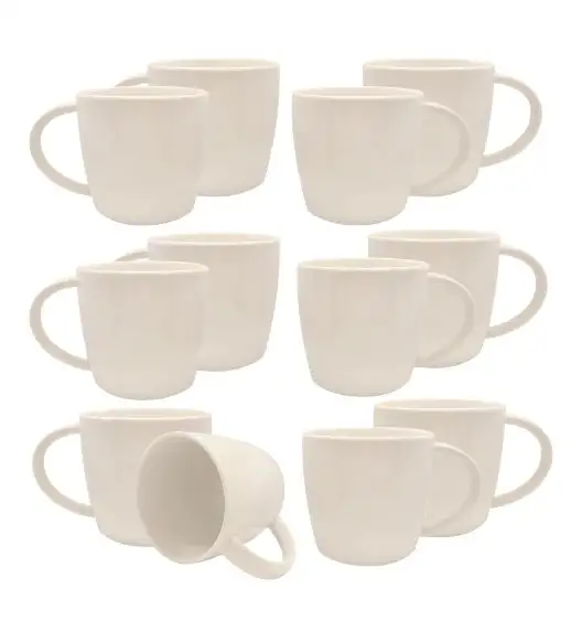 KAIA HOME AURA Kubek duży jumbo 650 ml 12 sztuk / ceramika ecru