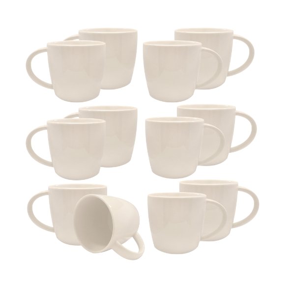 KAIA HOME AURA Kubek duży jumbo 650 ml 12 sztuk / ceramika ecru