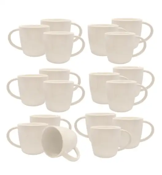 KAIA HOME AURA Kubek duży jumbo 650 ml 18 sztuk / ceramika ecru