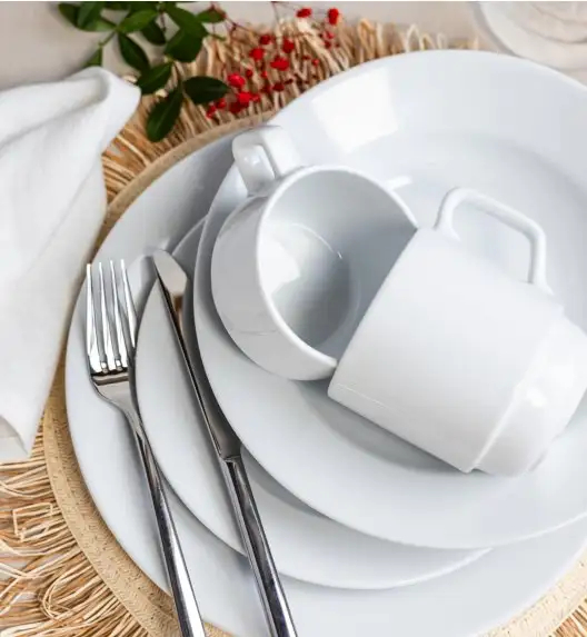 LUBIANA CORONA 0213 Kubek 280 ml | biała porcelana x 6 sztuk