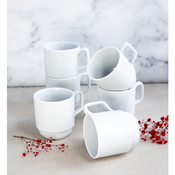 LUBIANA CORONA 0213 Kubek 280 ml | biała porcelana x 12 sztuk