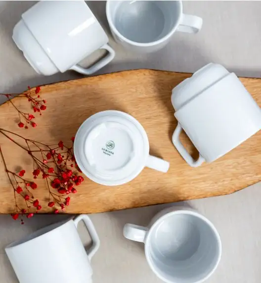 LUBIANA CORONA 0213 Kubek 280 ml | biała porcelana x 12 sztuk