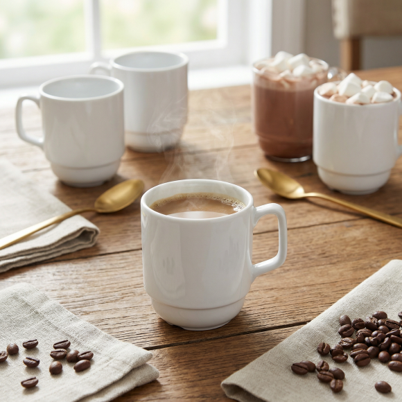 LUBIANA CORONA 0213 Kubek 280 ml | biała porcelana x 60 sztuk