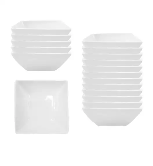 KAIA HOME FRAME Miska kwadratowa 12 cm / 300 ml 18 sztuk ceramika