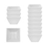 KAIA HOME FRAME Miska kwadratowa czarka 8 cm na przystawki / 100 ml 12 sztuk biała ceramika