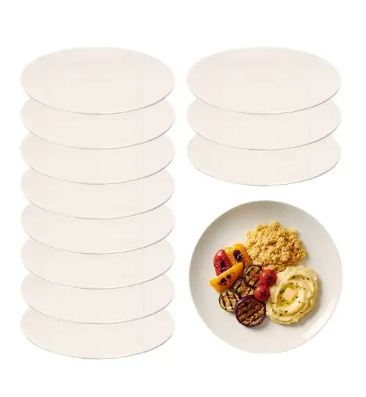 KAIA HOME AURA Talerz obiadowy 26,5 cm / 12 sztuk ceramika ecru