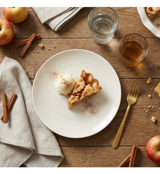 KAIA HOME AURA Talerz deserowy 19,5 cm / 18 sztuk ceramika ecru