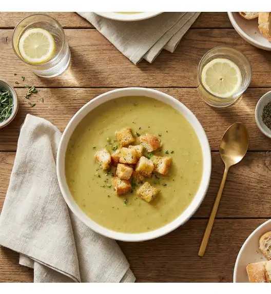 KAIA HOME AURA Talerz głęboki 21,5 cm / 12 sztuk ceramika ecru