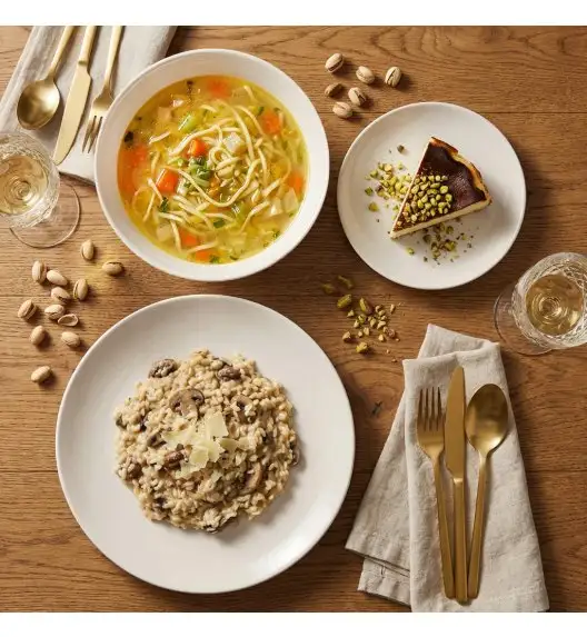 KAIA HOME AURA Serwis obiadowy 18 el 6 os / ceramika ecru