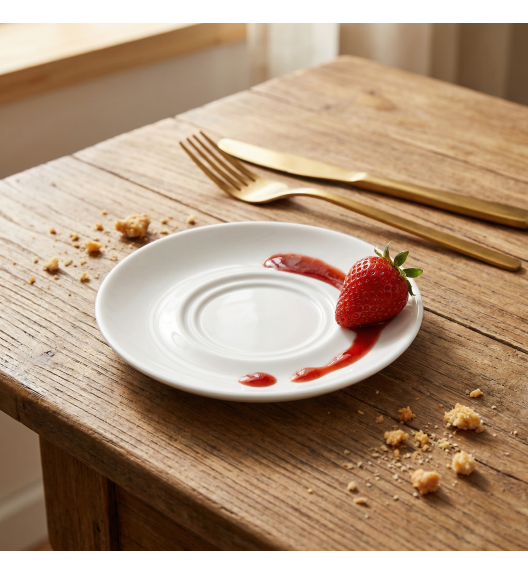 LUBIANA CORONA 0671 12x Spodek 14,5 cm pod filiżankę/bulionówkę | biała porcelana 