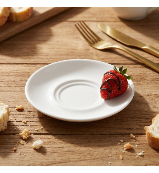 LUBIANA CORONA 0671 60x Spodek 14,5 cm pod filiżankę/bulionówkę | biała porcelana 