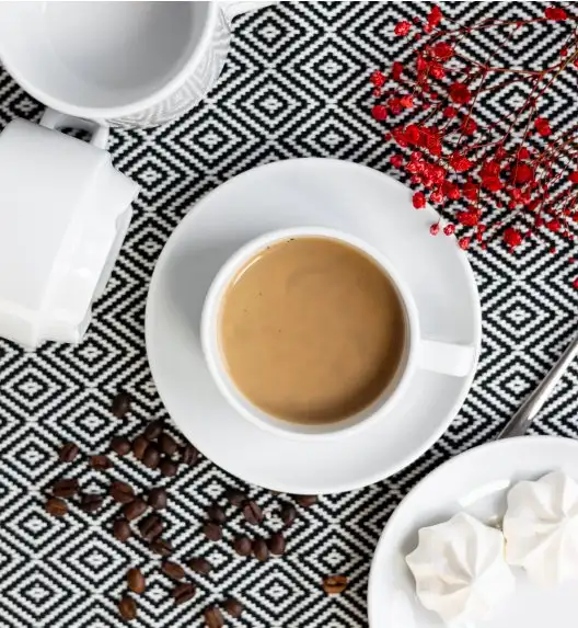 LUBIANA CORONA 0601 Filiżanka niska 200 ml ze spodkiem 14,5 cm x 60 sztuk | biała porcelana