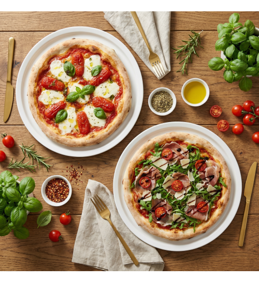 MG HOME NAPOLI ZESTAW 2 TALERZY PORCELANOWYCH DO PIZZY 30 CM