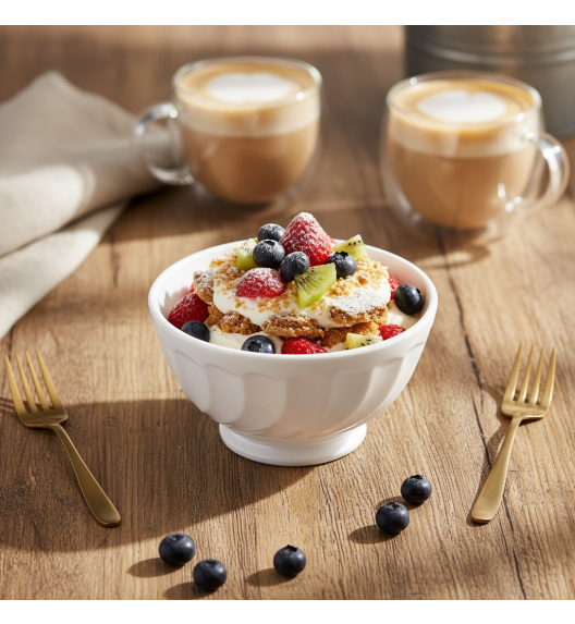 LUMINARC TRIANON Salaterka 13 cm / na stopce / szkło hartowane