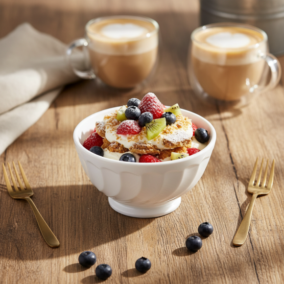 LUMINARC TRIANON Salaterka 13 cm / na stopce / szkło hartowane