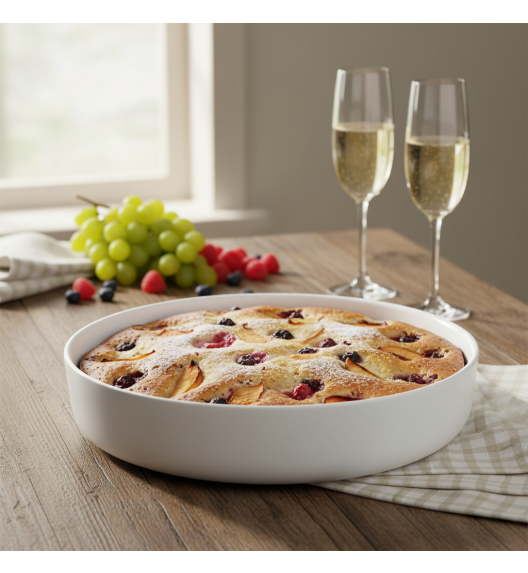 LUMINARC DIWALI WHITE Forma do pieczenia 30 cm | okrągła | szkło hartowane | N2946