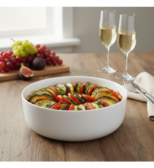 LUMINARC DIWALI WHITE Forma do pieczenia / Salaterka 18 cm | okrągła | szkło hartowane | N2945