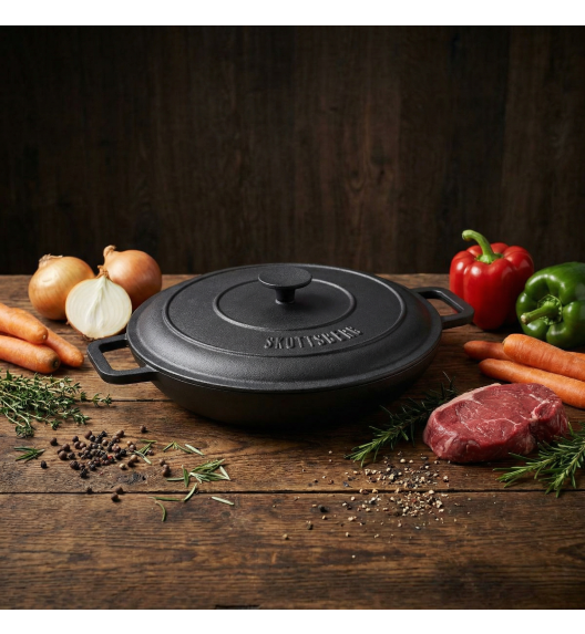 SKOTTSBERG | CAST IRON | Patelnia z pokrywką 31,5 cm ŻELIWNA